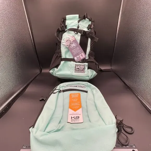 K9 Sport Sack Plus Backpack Pet Carrier with Storage Size Small Mint Green - Picture 4 of 7